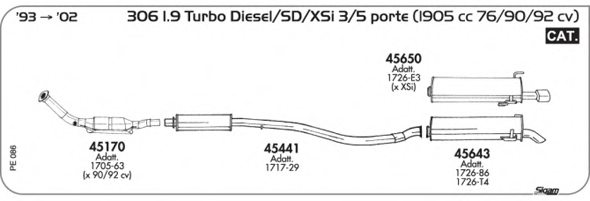 SIGAM PE086 Exhaust System